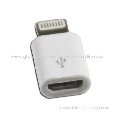 Lightning 8-pin Male to Micro USB Female Adapter for iPhone 5, iPod Touch 5